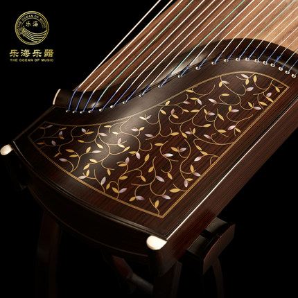 樂海811FH黑胡桃飛花點翠專業演奏級古箏